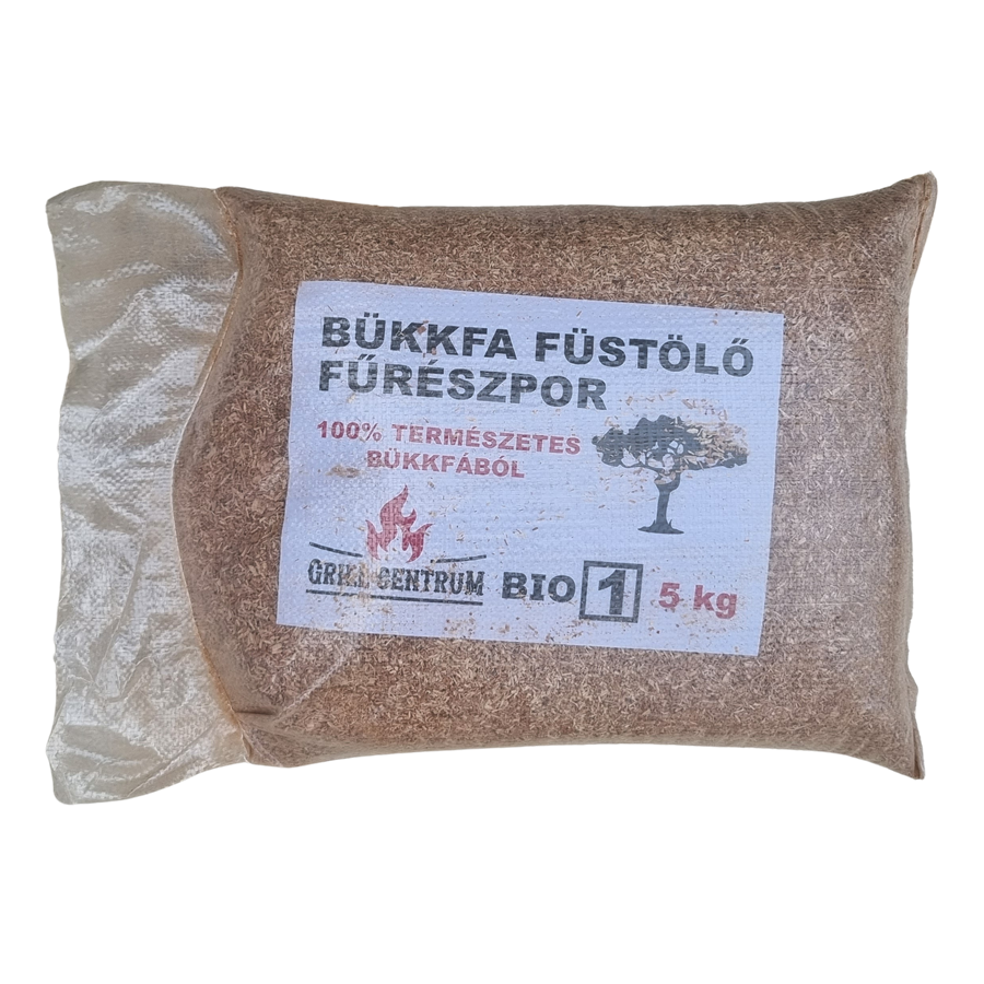Száraz füstölő bükkfa fűrészpor, BIO 1 bükk füstölőpor 5kg