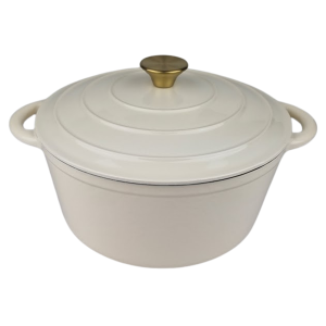 Zománcozott öntöttvas lábas 28cm törtfehér