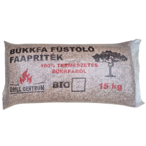 Száraz füstölő bükkfaforgács, BIO 2 bükk füstölő chipsz 15kg